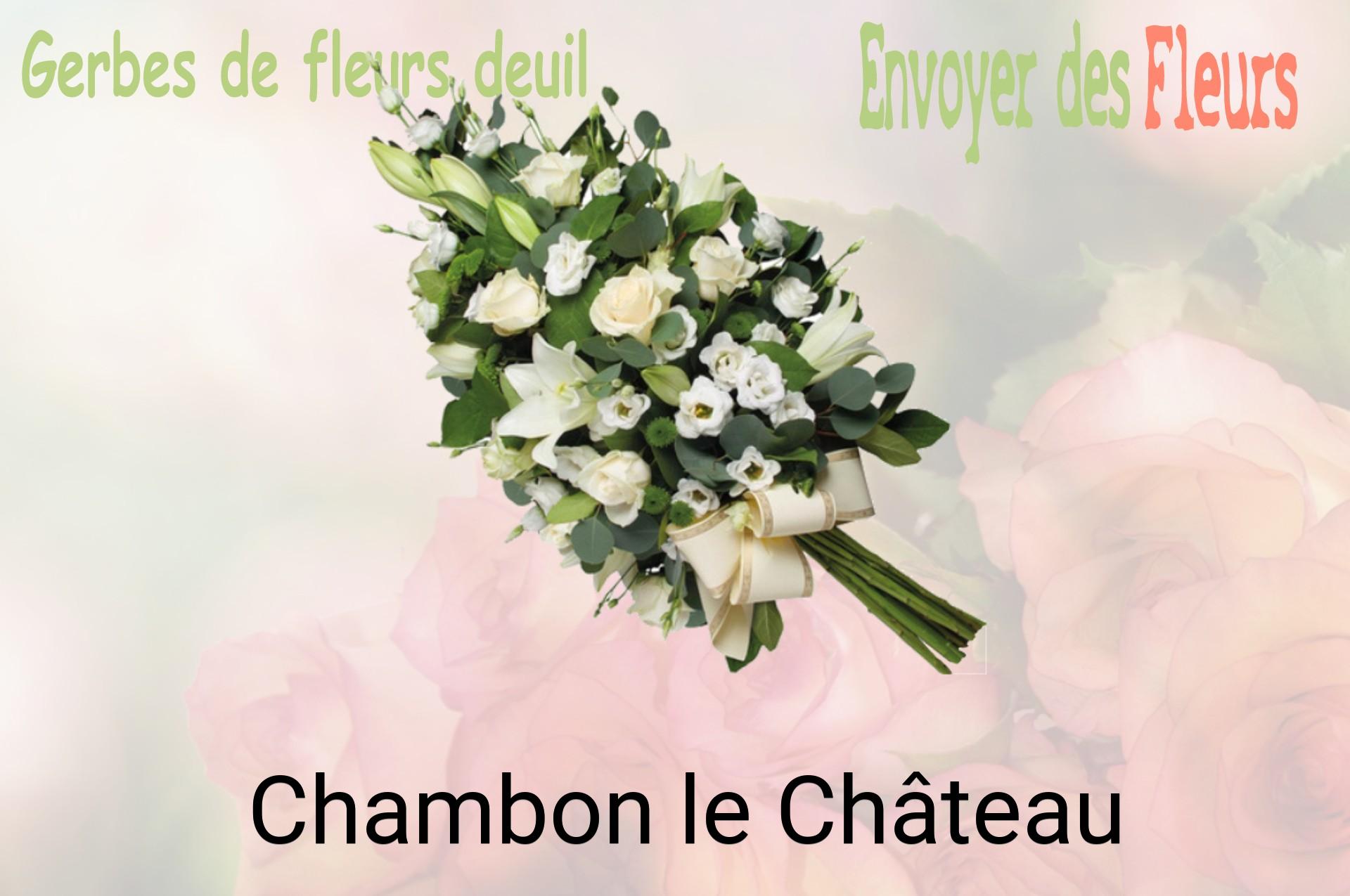 Gerbe de fleurs de deuil livrée à Chambon-le-Château